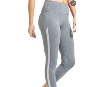 Athleta High Rise Mesh 7/8 Leggings Size XS Gray